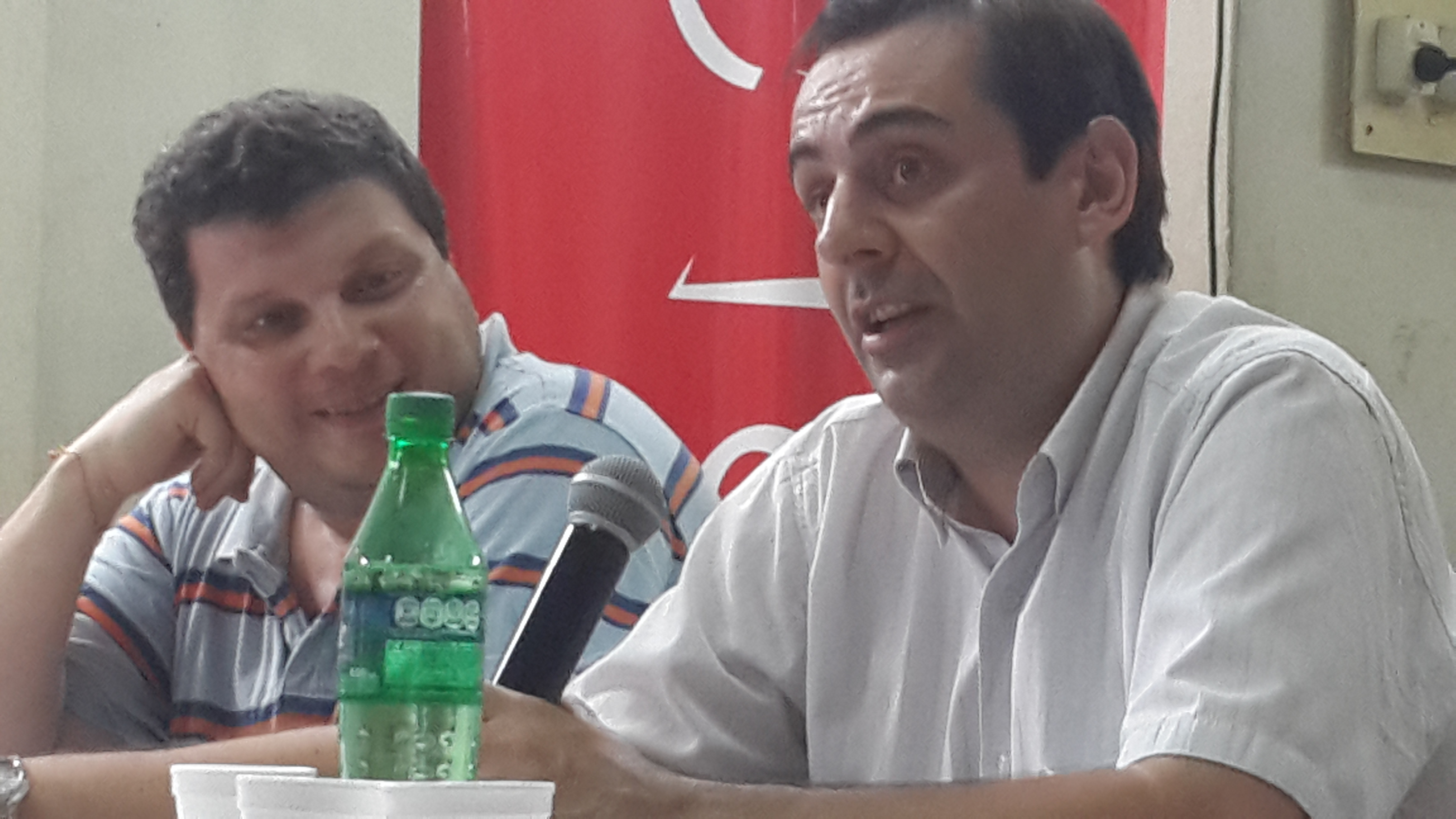 Diputado Fabián Peralta junto a Miguel Cánaves, Presidente del Partido a nivel provincial.